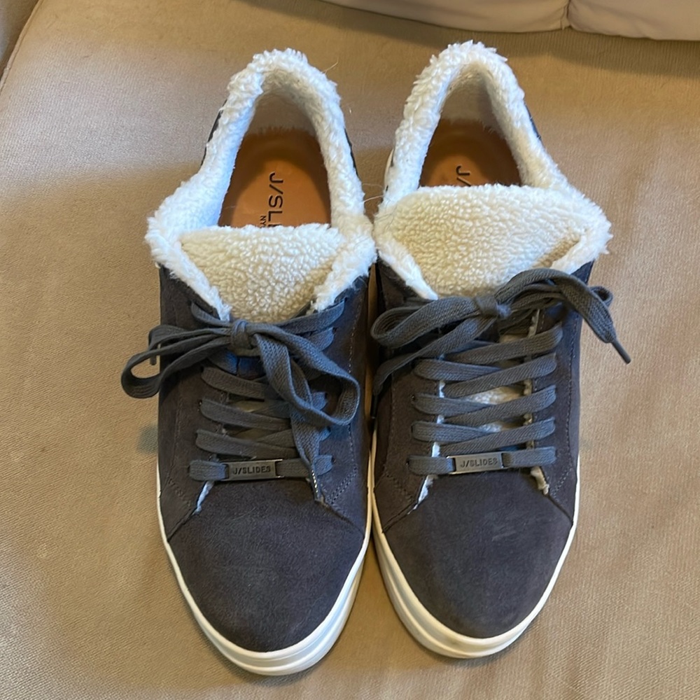 JSLIDES sneaker with fur